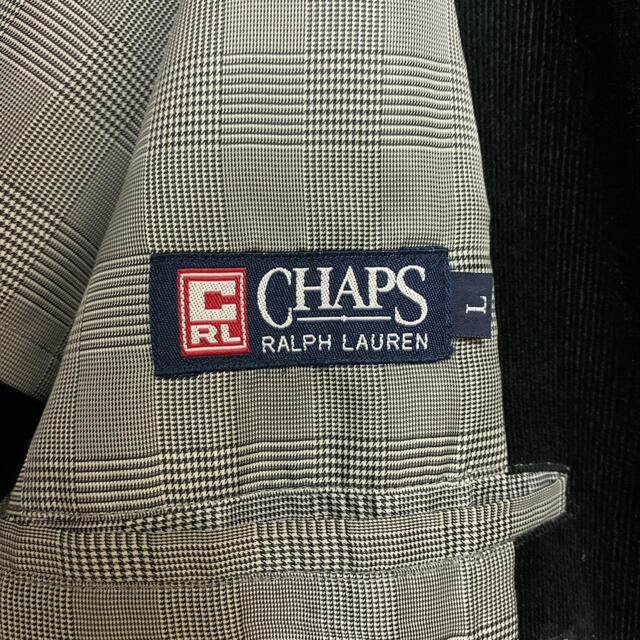 90s CHAPS ラルフローレン コーデュロイジャケット 黒 グレンチェック