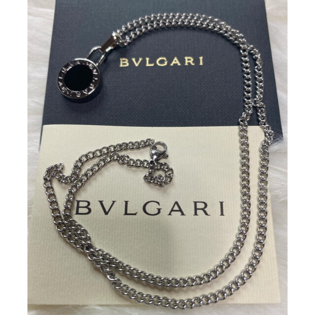 【新品正規品】BVLGARI ペンダント チャーム +チェーン 革紐 ネックレス