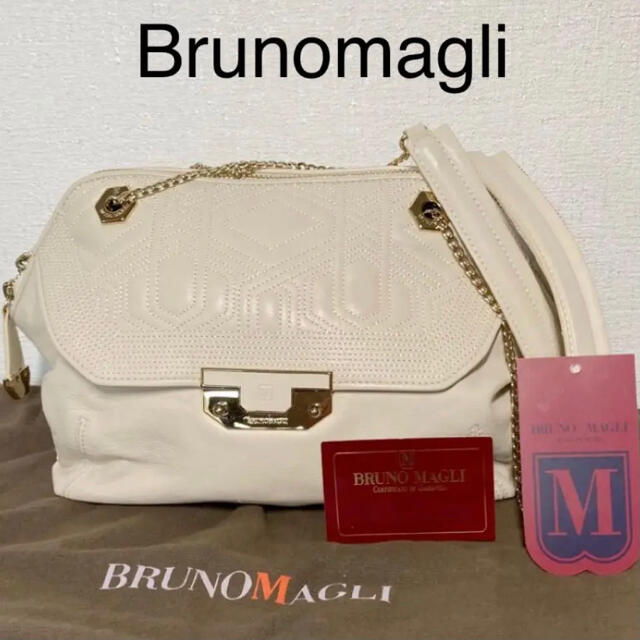 bruno magri ブルーノマリ クロコ ボルドー革 ショルダーバッグ