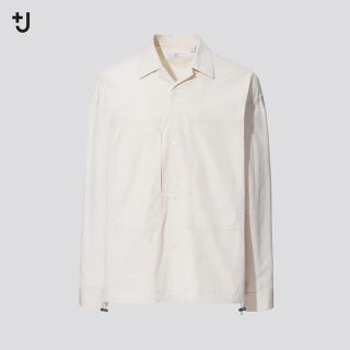 ユニクロ(UNIQLO)のUNIQLO ＋J スーピマコットンオーバーサイズシャツブルゾン【Mサイズ】(シャツ)