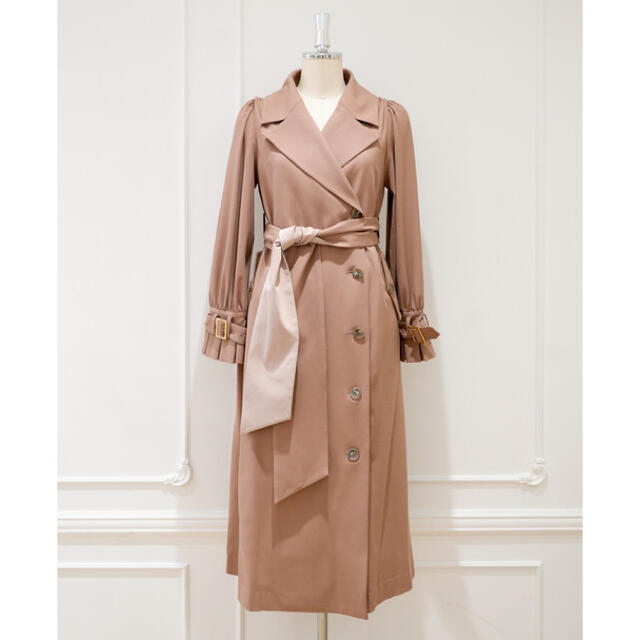 Her lip to♡belted dress trench coat