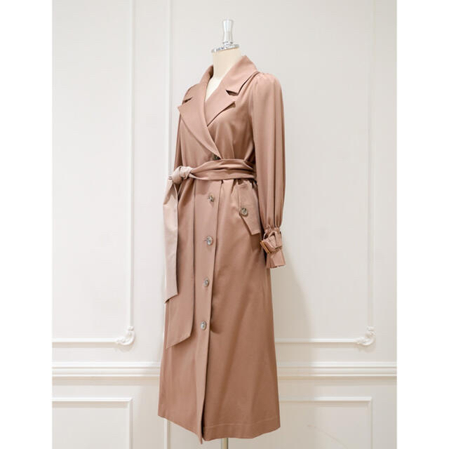 Her lip to♡belted dress trench coat