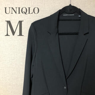 ユニクロ(UNIQLO)のUNIQLO ユニクロ テーラードジャケット 無地 黒 M(テーラードジャケット)