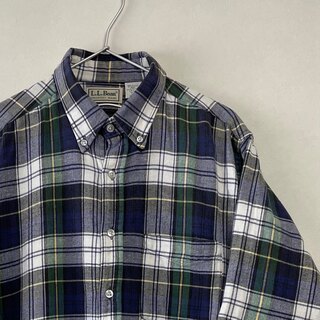 エルエルビーン(L.L.Bean)の古着 USA製 90s L.L.Bean 長袖BDネルシャツ グリーン チェック(シャツ)