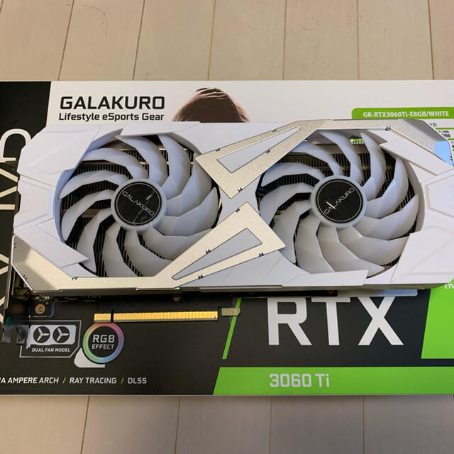 話題の行列 【非LHR】玄人志向 GK-RTX3060ti-E8GB/WHITE PCパーツ