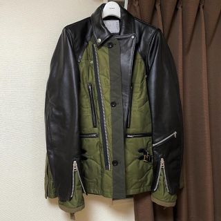 サカイ(sacai)のsacai 21aw レザー×キルティングジャケット(レザージャケット)