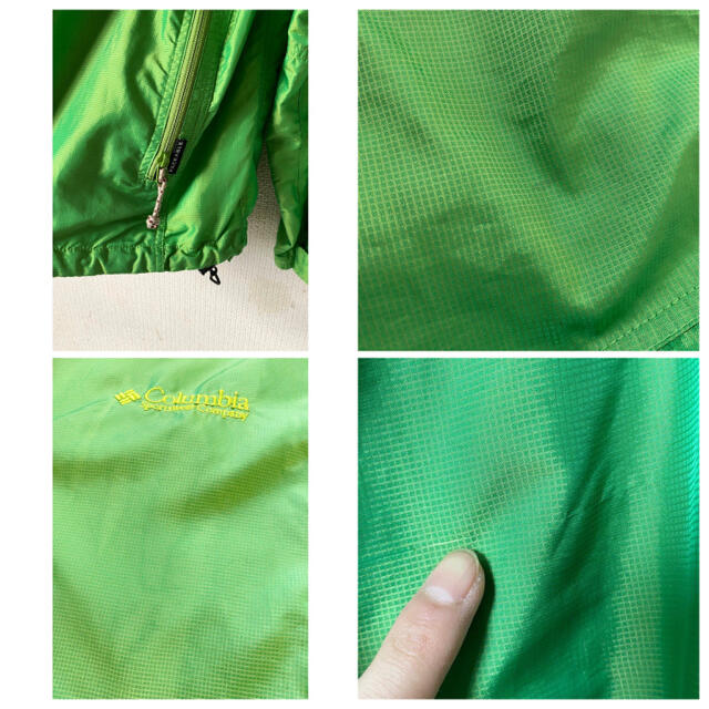 希少 黄緑色 玉虫色 columbia マウンテンパーカー ナイロンジャケット メンズのジャケット/アウター(ナイロンジャケット)の商品写真