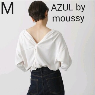 アズールバイマウジー(AZUL by moussy)のAZULby moussy リップルバックツイストトップス カットソー(カットソー(長袖/七分))