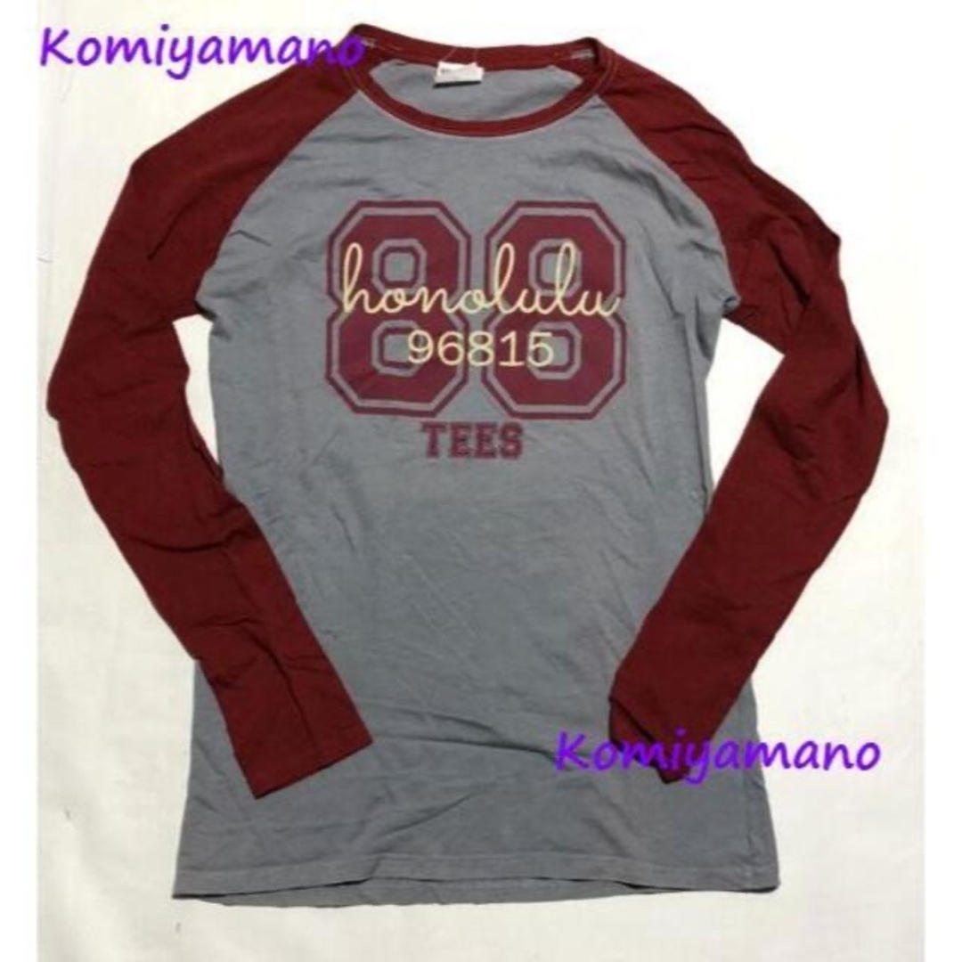 88TEES(エイティーエイティーズ)のハワイ 88TEES ラグラン ロンT 長袖 88TEES 芸能人ご用達 レディースのトップス(Tシャツ(長袖/七分))の商品写真