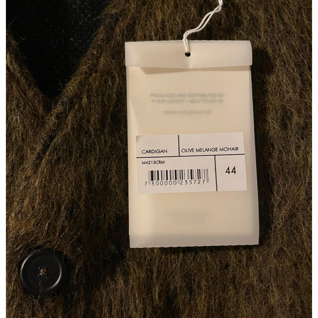 Jil Sander(ジルサンダー)のOUR LEGACY カーディガン OLIVE MOHAIR 44 メンズのトップス(カーディガン)の商品写真