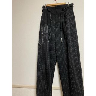 マルタンマルジェラ(Maison Martin Margiela)のamachi. Wood Stripe Baggy 20aw(スラックス)