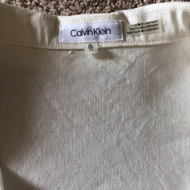 Calvin Klein(カルバンクライン)のアメリカ購入カルバンクライン リネン　ジージャン　サマーリゾートジャケット メンズのジャケット/アウター(Gジャン/デニムジャケット)の商品写真