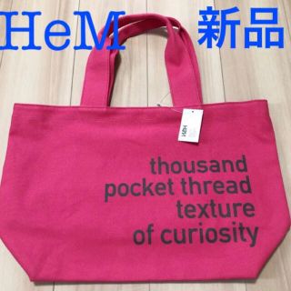 ヘム(HeM)の【未使用新品】HeM ヘム ロゴトートバッグ ピンク(トートバッグ)