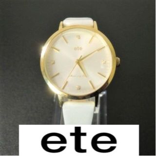 エテ(ete)の【稼働美品】　ete ボーイフレンドウオッチ　4Pダイヤ　電池交換済(腕時計)