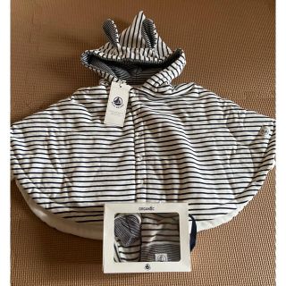 プチバトー(PETIT BATEAU)のプチバトー　ポンチョ　帽子　靴下セット(その他)