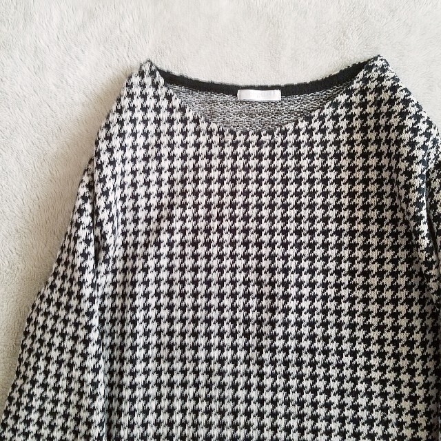 [cinema club] houndstooth knit saw