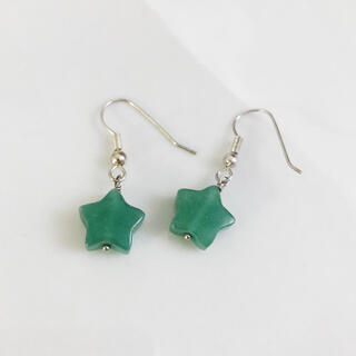 Retro ＊ smoky green star pierce(ピアス)