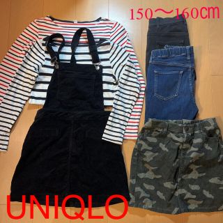 ユニクロ(UNIQLO)のUNIQLO Tシャツ　パンツ　ワンピース　スカート150センチ 6点セット(パンツ/スパッツ)