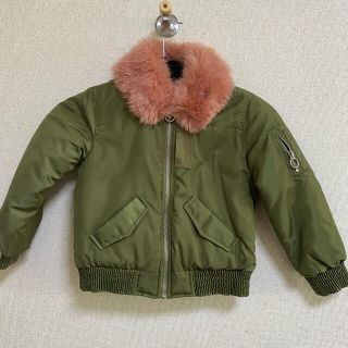 ザラキッズ(ZARA KIDS)のファー付きMA1ジャケット❤︎110センチ(ジャケット/上着)