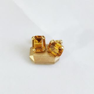 Vintage ＊ emerald cut jewel pierce(ピアス)