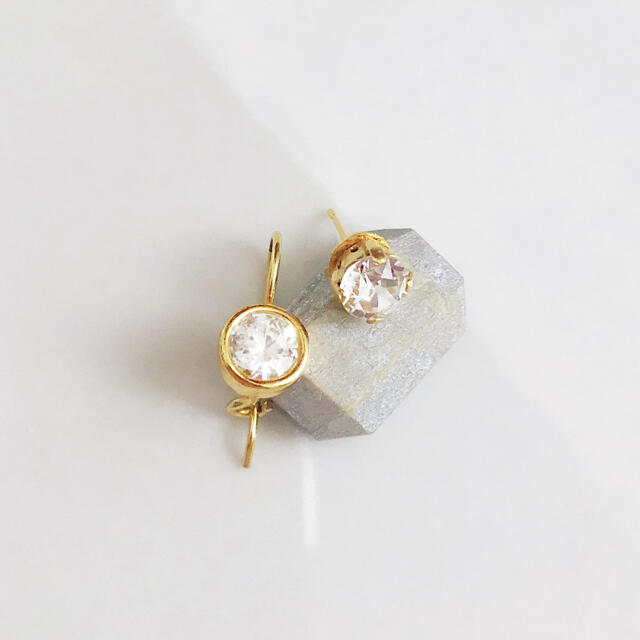 Vintage & Handmade ＊ stone pierce set レディースのアクセサリー(ピアス)の商品写真