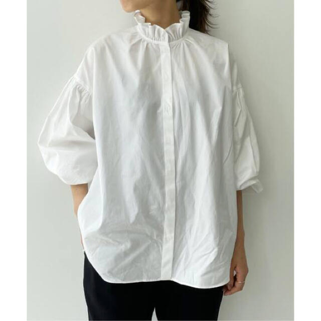 L'Appartement　Stand Frill Blouse　ホワイト