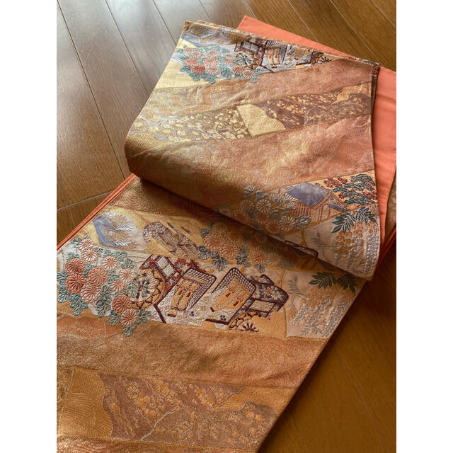重ね襟付き 付け下げ 袋帯 帯揚げ 帯締め セット♡ パステルカラー