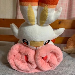 ポケモン(ポケモン)のヒバニー ぬいぐるみ付きブランケット(キャラクターグッズ)