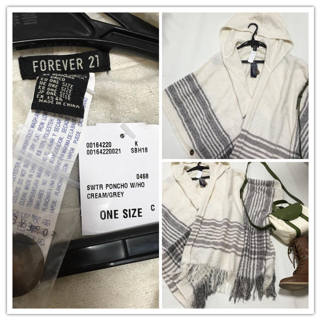 FOREVER 21(フォーエバートゥエンティーワン)の☆mi大好き 様専用☆  レディースのジャケット/アウター(ポンチョ)の商品写真