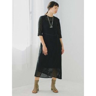 アメリヴィンテージ(Ameri VINTAGE)の完売 新品styling/ レースラップワンピース黒(ロングワンピース/マキシワンピース)