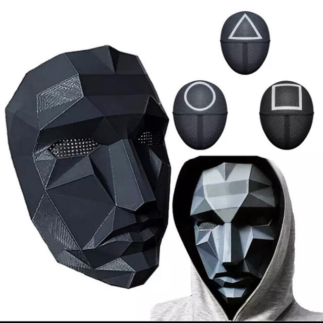 3つセット新品未使用 イカゲーム コスプレ コスチューム 仮面 仮装 いかゲーム