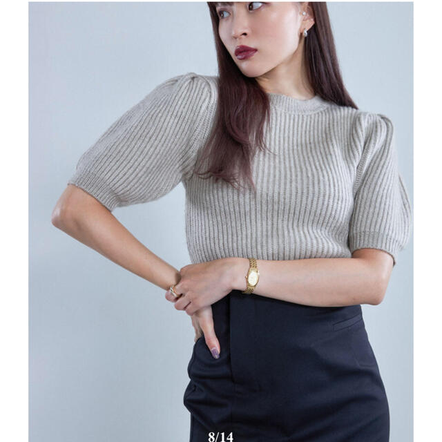 rienda(リエンダ)の❤️【送料込】ELENORE Puff Shoulder Knit Top レディースのトップス(ニット/セーター)の商品写真