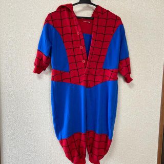 スパイダーマン　つなぎ　男の子　パジャマ　110  コスプレ(パジャマ)