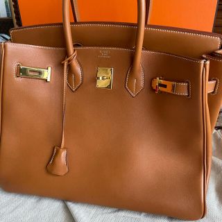 エルメス(Hermes)の美品 エルメス バーキン 35 ゴールド ヴォーガリバー キャメル 35(ハンドバッグ)