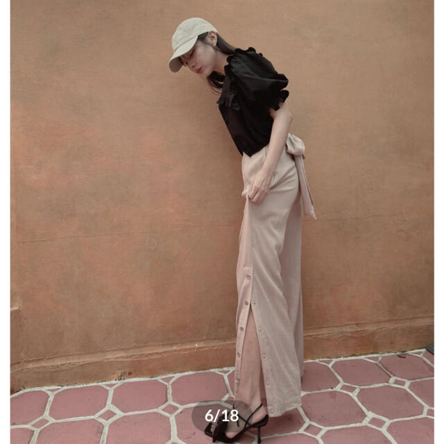 Back Ribbon Side Slit Pants | bombaytools.com