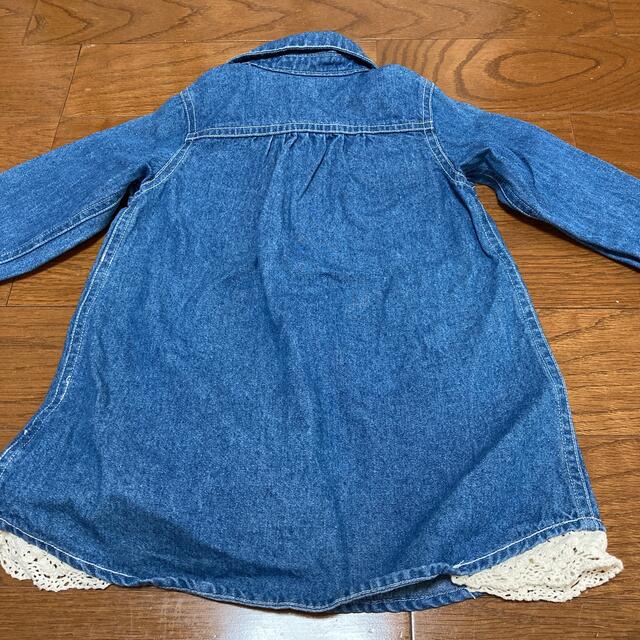 Disney(ディズニー)のミニー デニム生地ワンピース キッズ/ベビー/マタニティのキッズ服女の子用(90cm~)(ワンピース)の商品写真