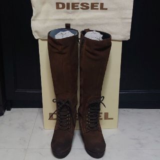 ディーゼル(DIESEL)の【美品】DIESEL ディーゼル ロングブーツ ブラウン(ブーツ)