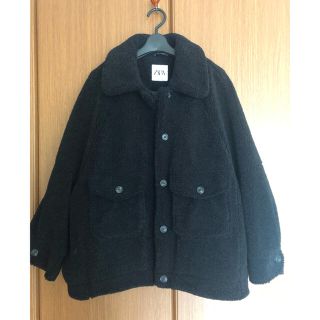 ザラ(ZARA)のZARA フェイクファージャケット　ブラック(毛皮/ファーコート)