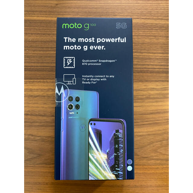 Motorola(モトローラ)の【新品未開封】モトローラ g100 8GB/128GB simフリー スマホ/家電/カメラのスマートフォン/携帯電話(スマートフォン本体)の商品写真