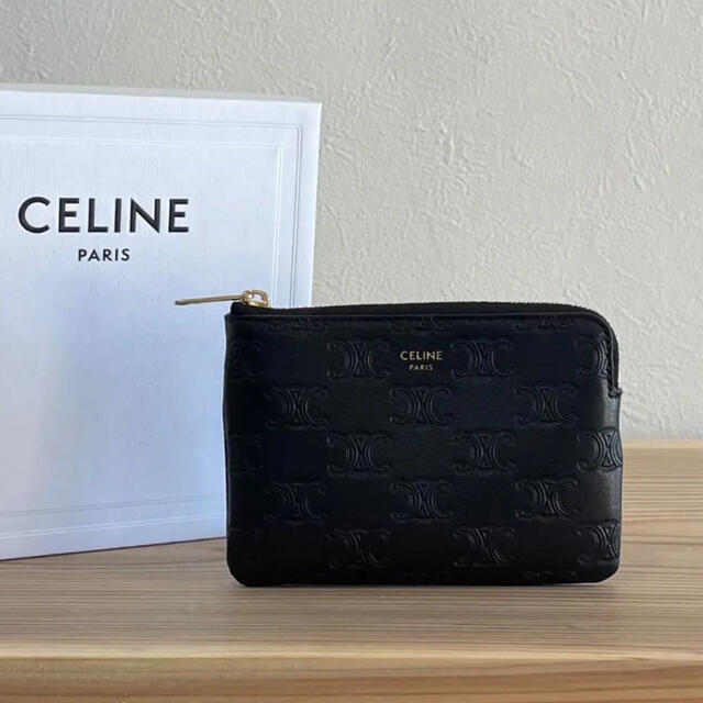 celine(セリーヌ)のCELINE セリーヌ フック付き コイン & カードポーチ コインケース レディースのファッション小物(コインケース)の商品写真