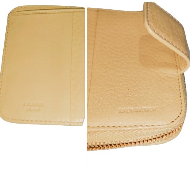PRADA(プラダ)のPRADA　プラダ　レザー　折財布　レモンイエロー レディースのファッション小物(財布)の商品写真