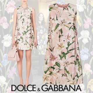 最終価格dolce&gabbana ♡ リリーシルクワンピース