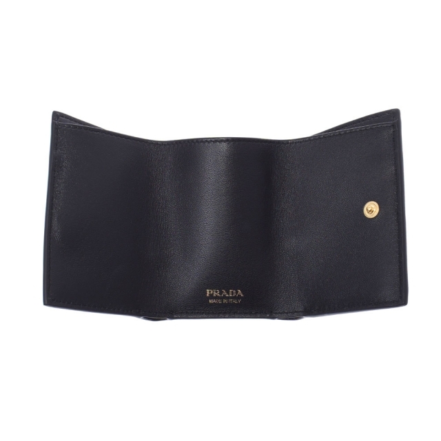 PRADA(プラダ)のプラダ  コンパクトウォレット アウトレット 三つ折り財布 黒 レディースのファッション小物(財布)の商品写真