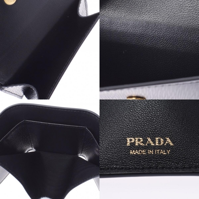 PRADA(プラダ)のプラダ  コンパクトウォレット アウトレット 三つ折り財布 黒 レディースのファッション小物(財布)の商品写真
