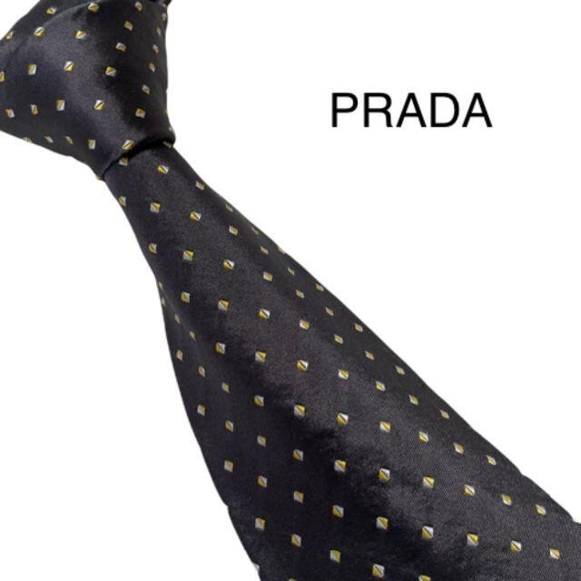 美品　PRADA プラダ　ネクタイ　ドット　小紋　高級　希少　ヴィンテージ