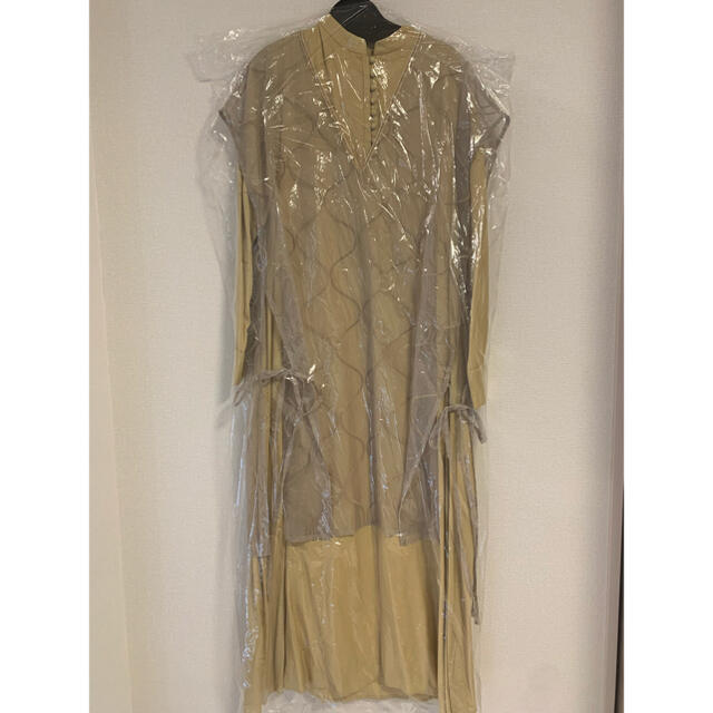 AMERI UNDULATE VEIL DRESS イエロー