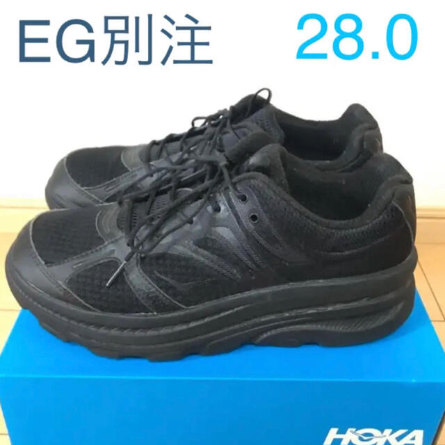 Engineered Garments(エンジニアードガーメンツ)の値下げ HOKA × EG BONDI B ブラック 28 別注 ホカオネオネ メンズの靴/シューズ(スニーカー)の商品写真