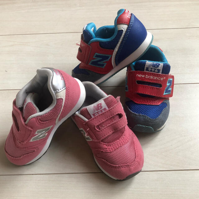 New Balance(ニューバランス)のニューバランス　スニーカー　双子ちゃん キッズ/ベビー/マタニティのベビー靴/シューズ(~14cm)(スニーカー)の商品写真