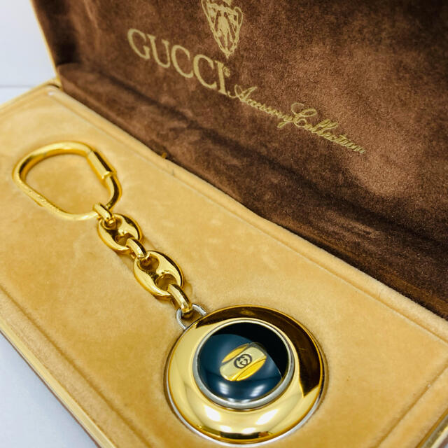 美品 オールドグッチ キーリング キーホルダー バッグチャーム GUCCI-