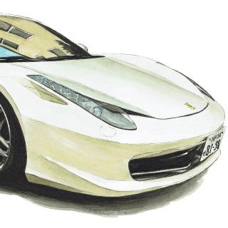 GC-1908フェラーリ458限定版画サイン額装作家平右ヱ門の通販 by ...